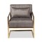 Baxton Studio Mira Grey Velvet Upholstered Gold Finished Metal Lounge Chair 160-9927 - alternate 7